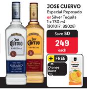 Jose Cuervo Especial Reposado Or Silver Tequila-750ml Each