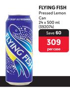Flying Fish Pressed Lemon Can-24 x 500ml Per Case