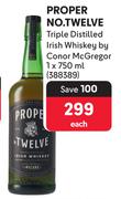 Proper No Twelve Triple Distilled Irish Whiskey By Conor McGregor-750ml