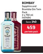 Bombay Sapphire And Bramble Gin Twin Pack-For 2 x 750ml