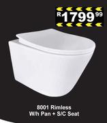 8001 Rimless W/h Pan + S/C Seat