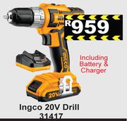 Ingco 20V Drill 31417