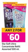 Sta Soft Ultra Concentrate Refill Assorted-For 2 x 500ml