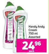 Handy Andy Cream Assorted-750ml Each