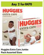 Huggies Extra Care Jumbo Pack Assorted Sizes-For 2