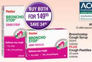 Bronchostop Cough Syrup 200ml Plus Cough Pastilles 20's Pack-For Both