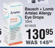 Bausch + Lomb Artelac Allergy Eye Drops-10ml