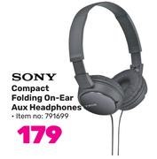 Sony Compact Folding On-Ear Aux Headphones 