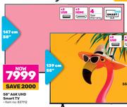 Hisense 58"(147cm) A6k UHD Smart TV