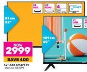 Hisense 32"(81cm) A4k Smart TV