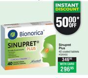 Sinupret Plus-40 Coated Tablets