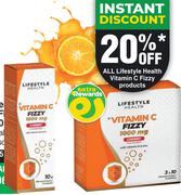 Lifestyle Health Vitamin C Fizzy  1000mg Assorted-Per 10 Effervescent Tablets