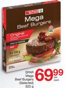 Spar Mega Beef Burgers(Selected)-520g Per Pack
