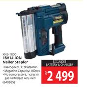 Ryobi 18V Li-Ion Nailer Stapler XNS-1800