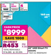 Hisense 165cm (65") UHD Smart TV 65A6N
