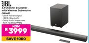 JBL 3.1 Channel Soundbar With Wireless Subwoofer SB560
