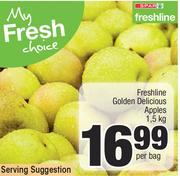 Freshline Golden Delicious Apples-1.5Kg Per Bag