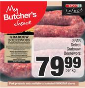 Spar Select Grabouw Boerewors-Per Kg