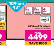 Hisense 43" (109cm) Smart TV 43A4K