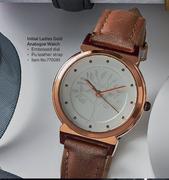 Initial Ladies Gold Analogue Watch-Each