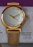 Initial Ladies Gold Analogue Watch-Each