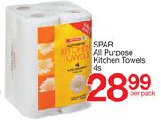Spar All Purpose Kitchen Towels-4s Per Pack