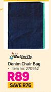 Butterfly Denim Chair Bag
