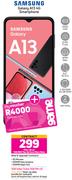 Samsung Galaxy A13 4G Smartphone-On 1GB Red Top Up Core More Data