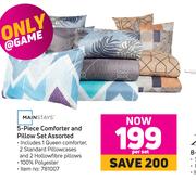 Mainstays 5 Piece Comforter & Pillow Set Assorted-Per Set