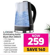 Logik Illuminating Kettle Black RSH-08047