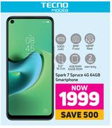 Tecno Spark 7 Spruce 4G 64GB Smartphone