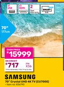 Samsung 70"(177cm) Crystal UHD 4K TV CU7000