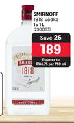 Smirnoff 1818 Vodka-1L
