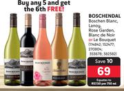 Boschendal Boschen Blanc, Lanoy, Rose Garden,Blanc De Noir Or Le Bouquet-750ml Each