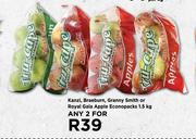 Kanzi, Braeburn, Granny Smith Or Royal Gala Apple Econopacks-For 2 x 1.5Kg
