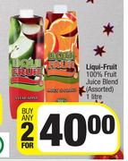 Liqui-Fruit 100% Fruit Juice Blend Assorted-For Any 2 x 1Ltr