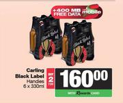Carling Black Label Handies-For 2 x 6 x 330ml