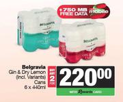 Belgravia Gin & Dry Lemon Cans-For 2 x 6 x 440ml