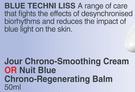 Payot Blue Techni Liss Jour Chrono Smoothing Cream Or Nuit Blue Chrono Regenerating Balm-50ml Each