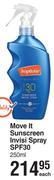 Tropitone Move It Sunscreen Invisi Spray SPF30- 250ml