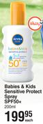 Nivea Babies & Kids Sensitive Protect Spray SPF50+ - 200ml