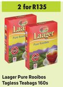 Laager Pure Rooibos Tagless Teabags-For 2 x 160's Pack