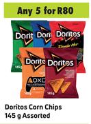Doritos Corn Chips Assorted-For Any 5 x 145g
