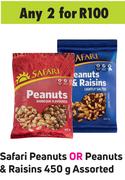 Safari Peanuts Or Peanuts & Raisins Assorted-For Any 2 x 450g