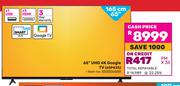 TCL 165cm (65") UHD 4K Google TV 65P635
