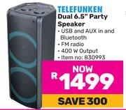 Telefunken Dual 6.5" Party Speaker
