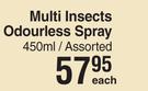 Doom Multi Insects Odourless Spray Assorted-450ml Each