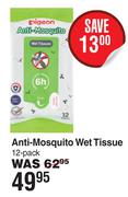 Pigeon Anti Mosquito Wet Tissue 12 Pack