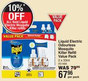 Raid Liquid Electric Odourless Mosquito Killer Refill Value Pack-2 x 33ml Per Pack