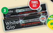 White Glo Charcoal Deep Stain Travel Tooyhpaste-24g